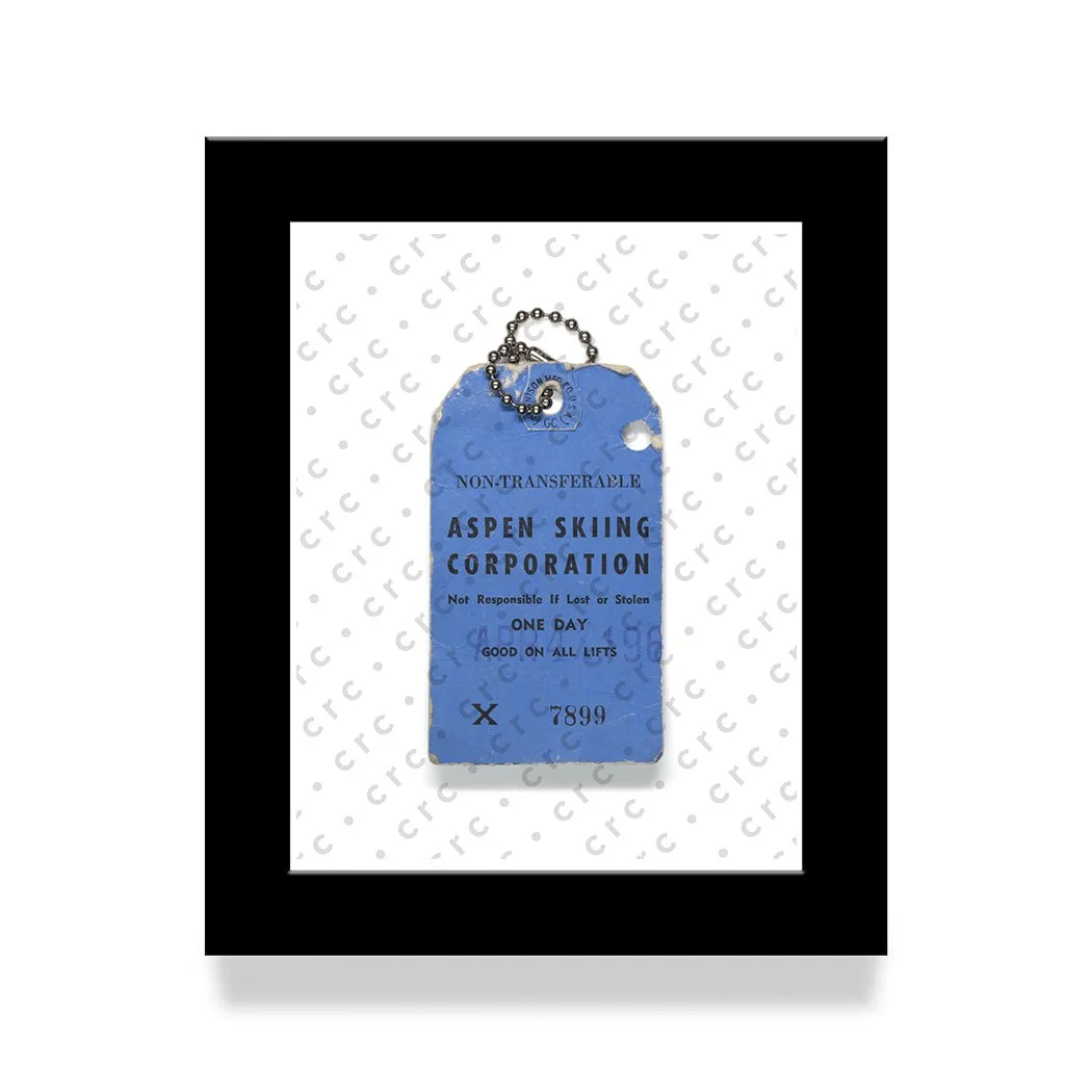 Aspen | 1964 Vintage Ski Lift Ticket Print — c r c